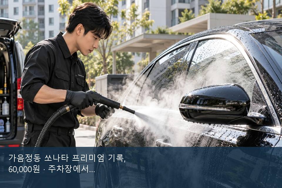 가음정동 쏘나타 프리미엄 기록, 60,000원 · 주차장에서 부른 날